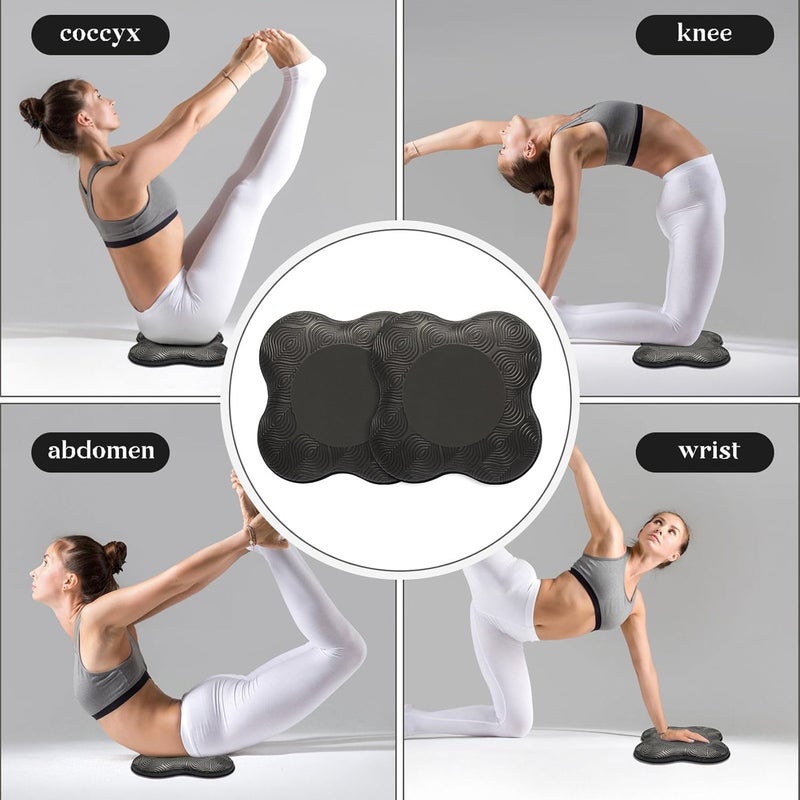 MBKHFLL 2 Packs Yoga Knee & Elbow Cushions - Extra Thick Foam for Knees, Elbows, Wrists, Hands & Head - Pilates & Kneeling Pads - Support Foam Pads for Women & Men - Image 5